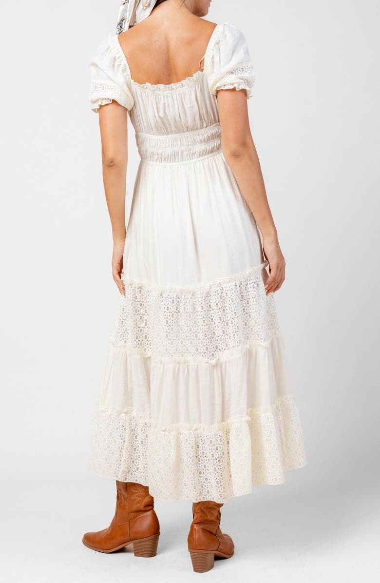 Beivy Mixed Gauze Maxi Dress, Alternate, color, Cream