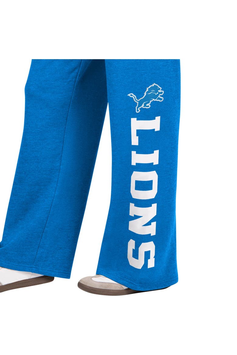 Women's  Starter  Royal Detroit Lions Field Wide Leg Sweatpants, Alternate, color, Royal