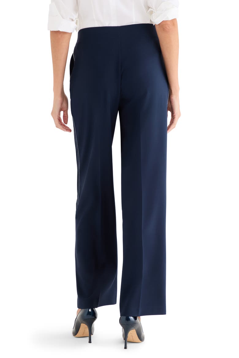 Lenox Accent Stitch Wide Leg Stretch Pants, Alternate, color, DARK INDIGO