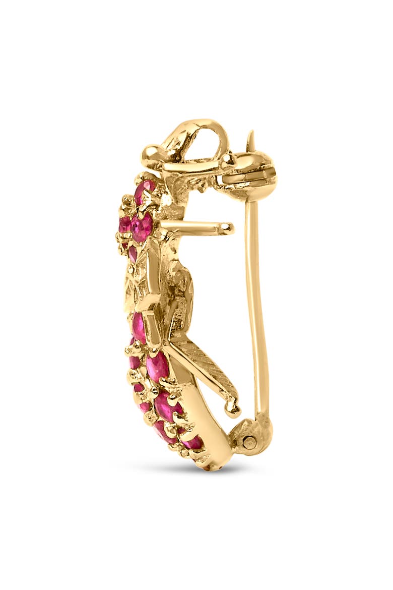 14K Yellow Gold Red Ruby Bee Brooch Pin, Alternate, color, Yellow