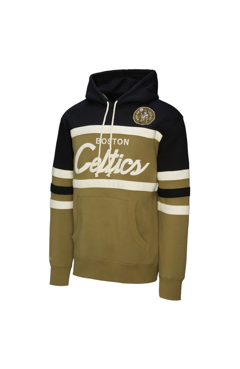 Mitchell & Ness Men's Mitchell & Ness Olive Boston Celtics Double Clutch Head Coach Hoodie, Alternate, color, Olive