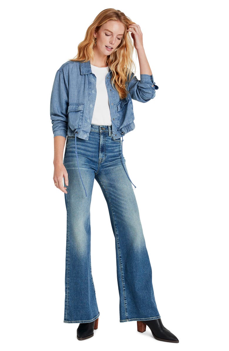 Splendid Breck Crop Chambray Jacket, Alternate, color, 