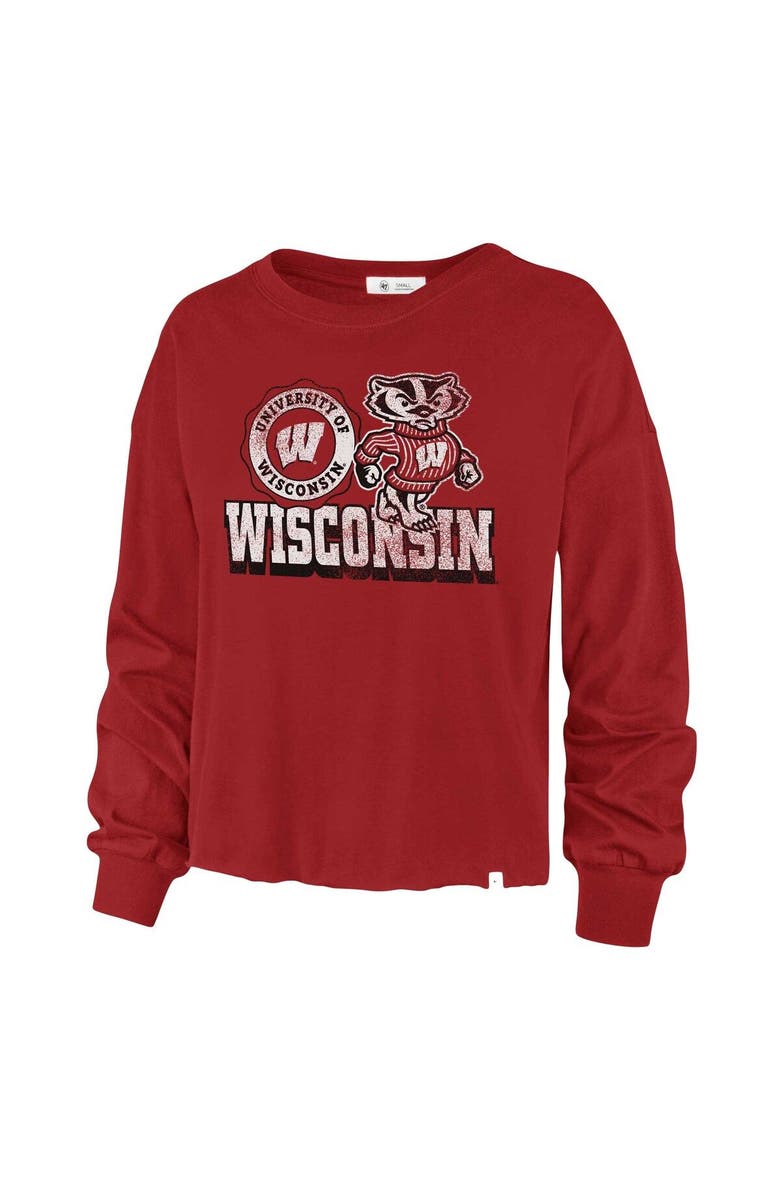 '47 Women's '47 Red Wisconsin Badgers Bottom Line Parkway Long Sleeve High Waist T-Shirt, Alternate, color, Red