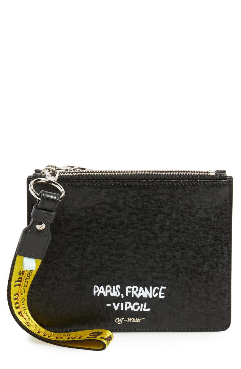 Off-White Virgil Was Here Set of 2 Zip Pouches, Main, color, 