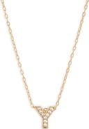Nordstrom Pavé Cubic Zirconia Initial Necklace