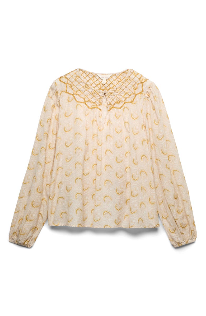 PER UNA BY M&S Embroidered Yoke Blouse, Main, color, Yellow/ Multi