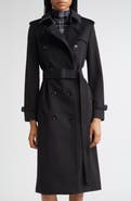 Burberry Kensington Belted Waterproof Cashmere Trench Coat