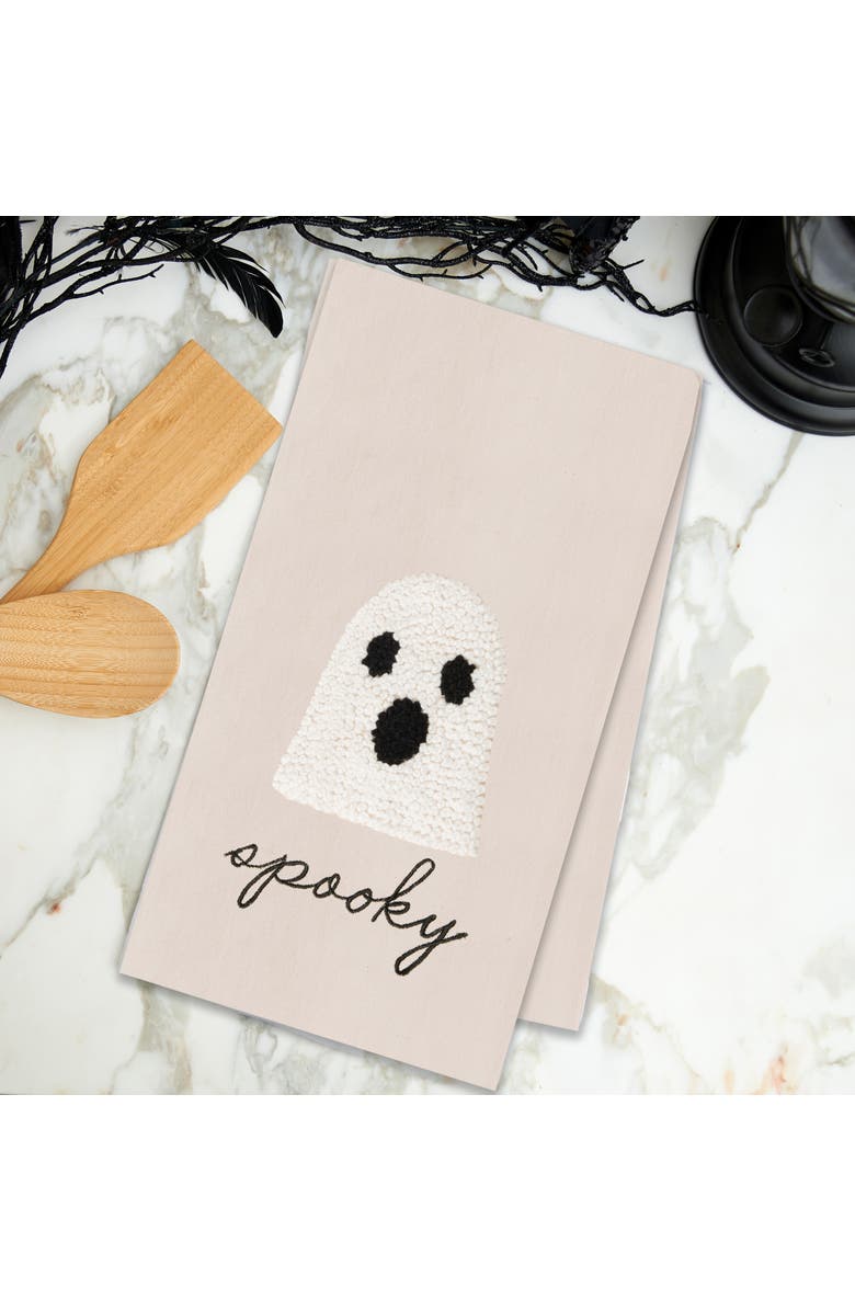C&F Home Spooky French Knot Flour Sack Cotton Halloween Embroidered Kitchen Towel, Alternate, color, 