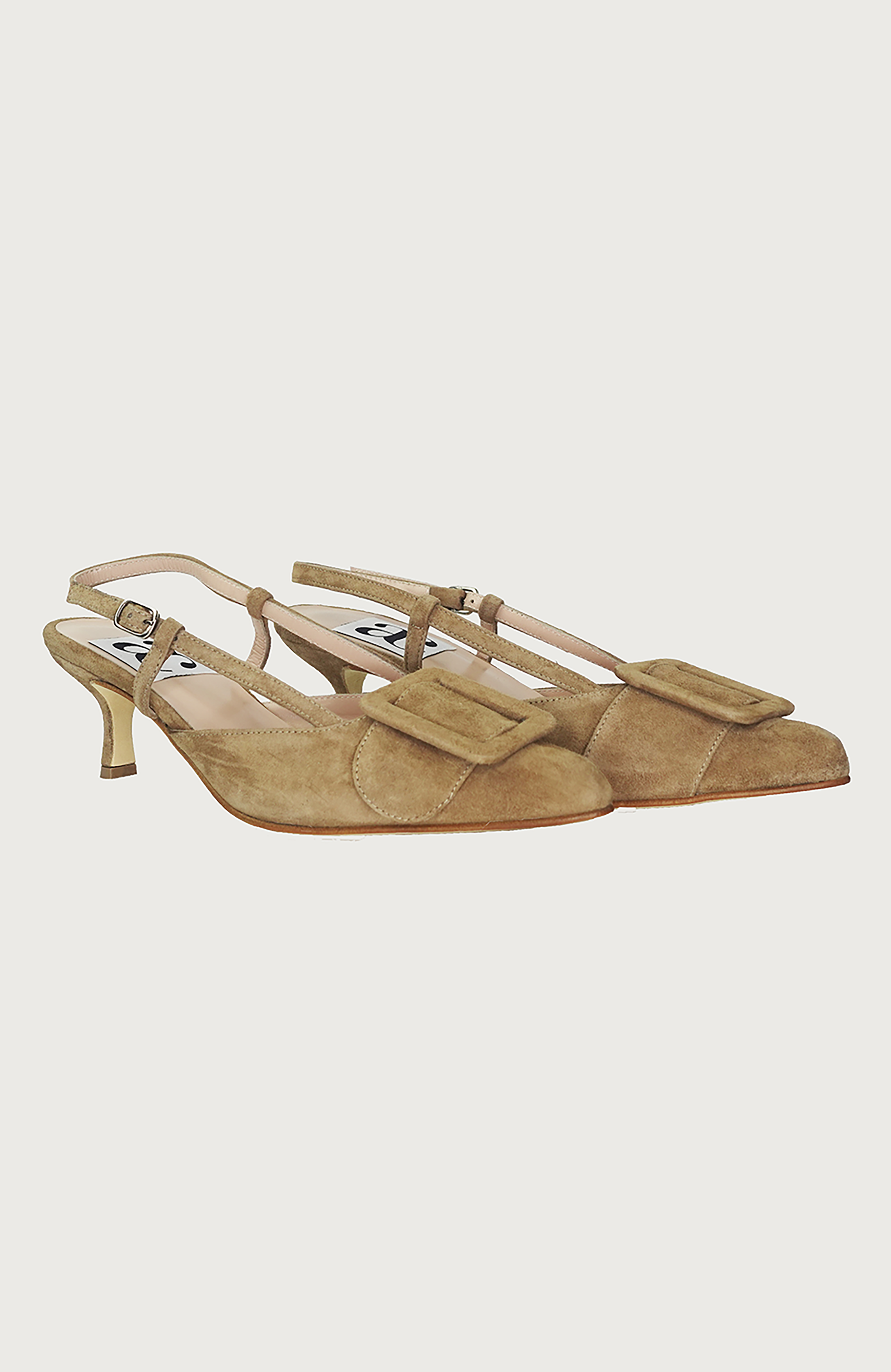Andrea Carrano Shoes Mia Slingback Kitten Heel, Alternate, color, Camel