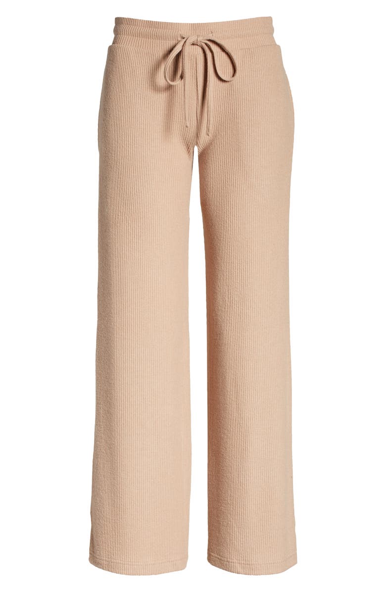 Nordstrom Rib Wide Leg Lounge Pants, Alternate, color, 