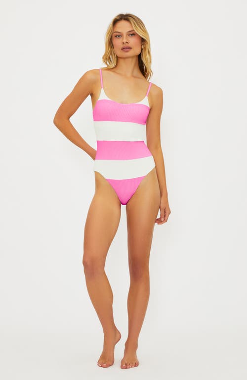 Beach Riot Calista One-piece Swimsuit In Prism Pink