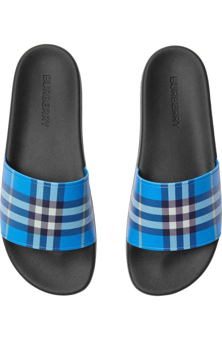 Burberry Check Sport Slide, Alternate, color, Hyacinth