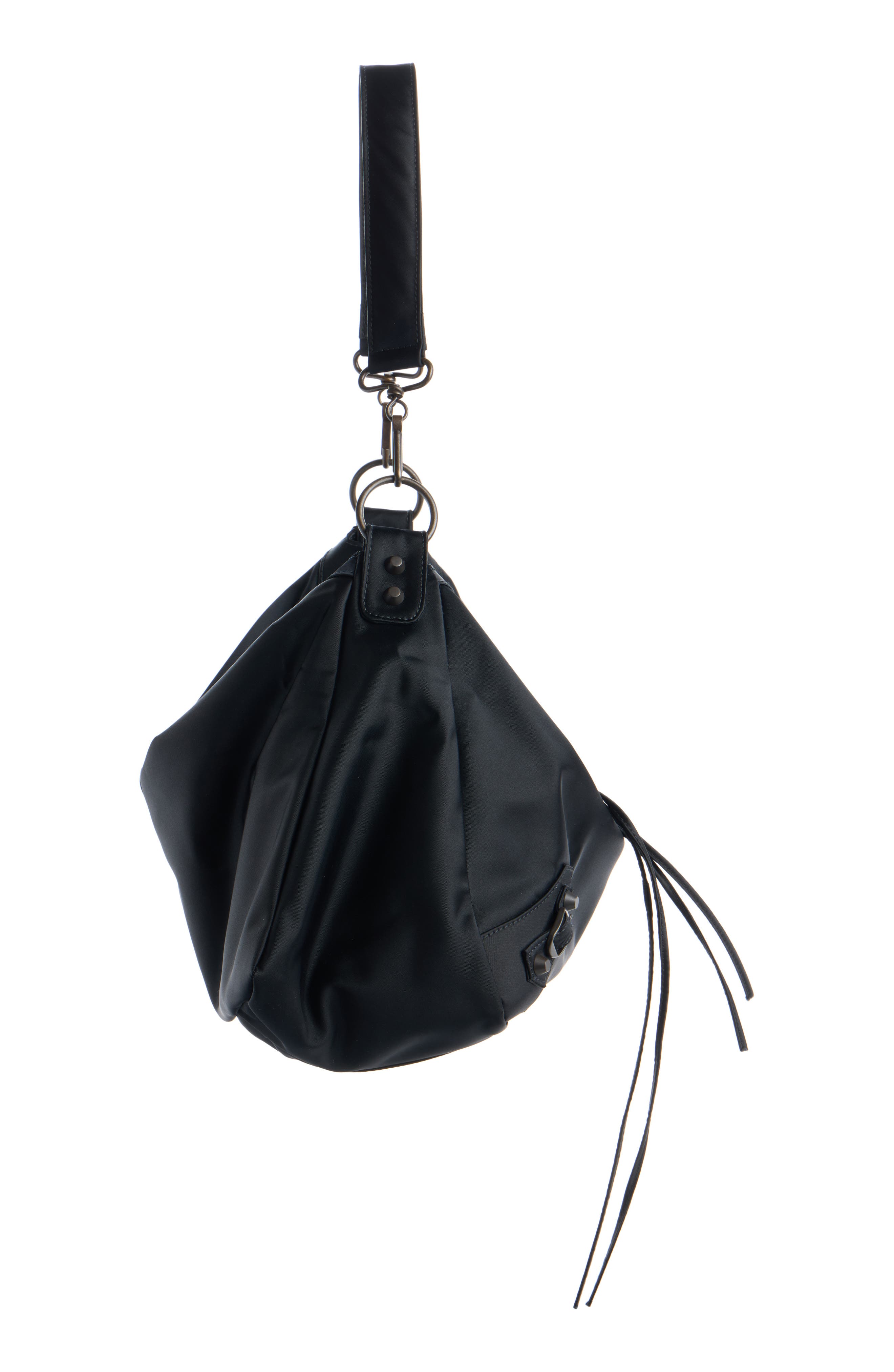 Balenciaga Le City Moto Nylon Messenger Bag, Alternate, color, 1000 Black