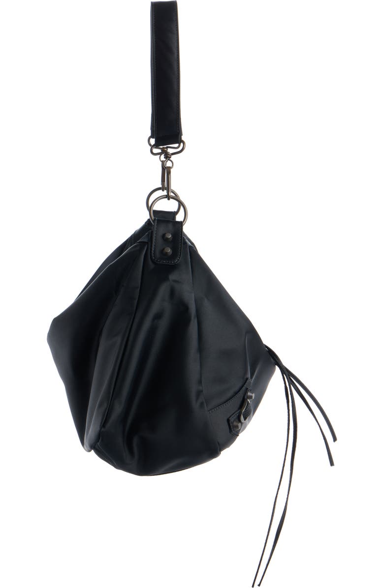 Balenciaga Le City Moto Nylon Messenger Bag, Alternate, color, 1000 Black