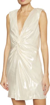 Ramy Brook Gisela Silk Blend Lamé Cocktail Dress