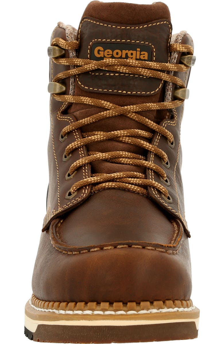Georgia Boot Waterproof AMP LT Wedge Waterproof MocToe Work Boot, Alternate, color, Brown