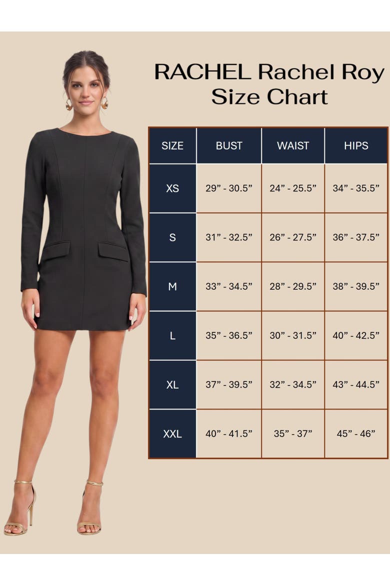 Gizelle Long Sleeve Mini Dress, Alternate, color, Black
