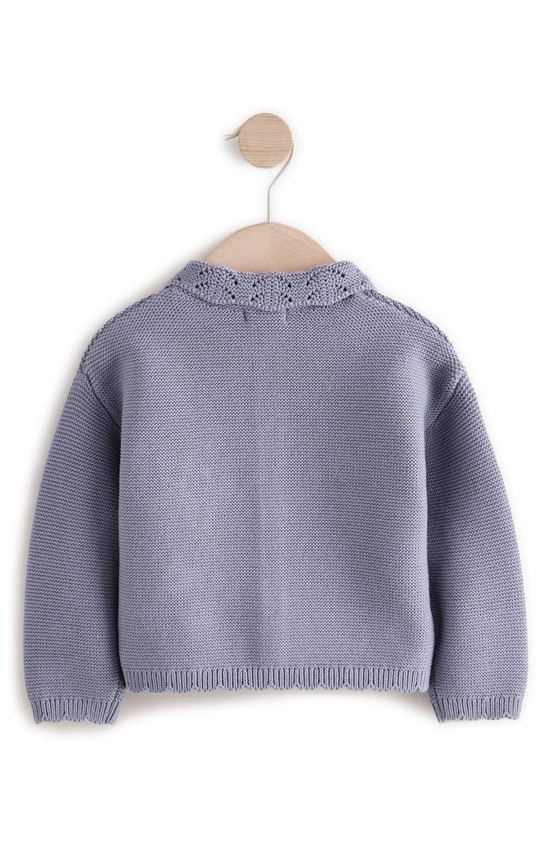 NEXT Kids' Floral Embroidered Cotton Cardigan, Alternate, color, Blue