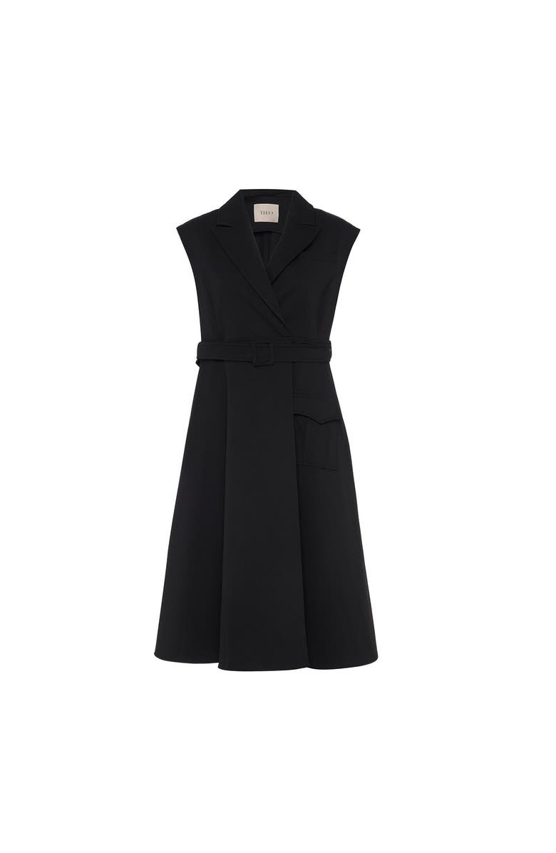 THEO The Label Aphrodite Belted Sleeveless Coat Dress, Main, color,