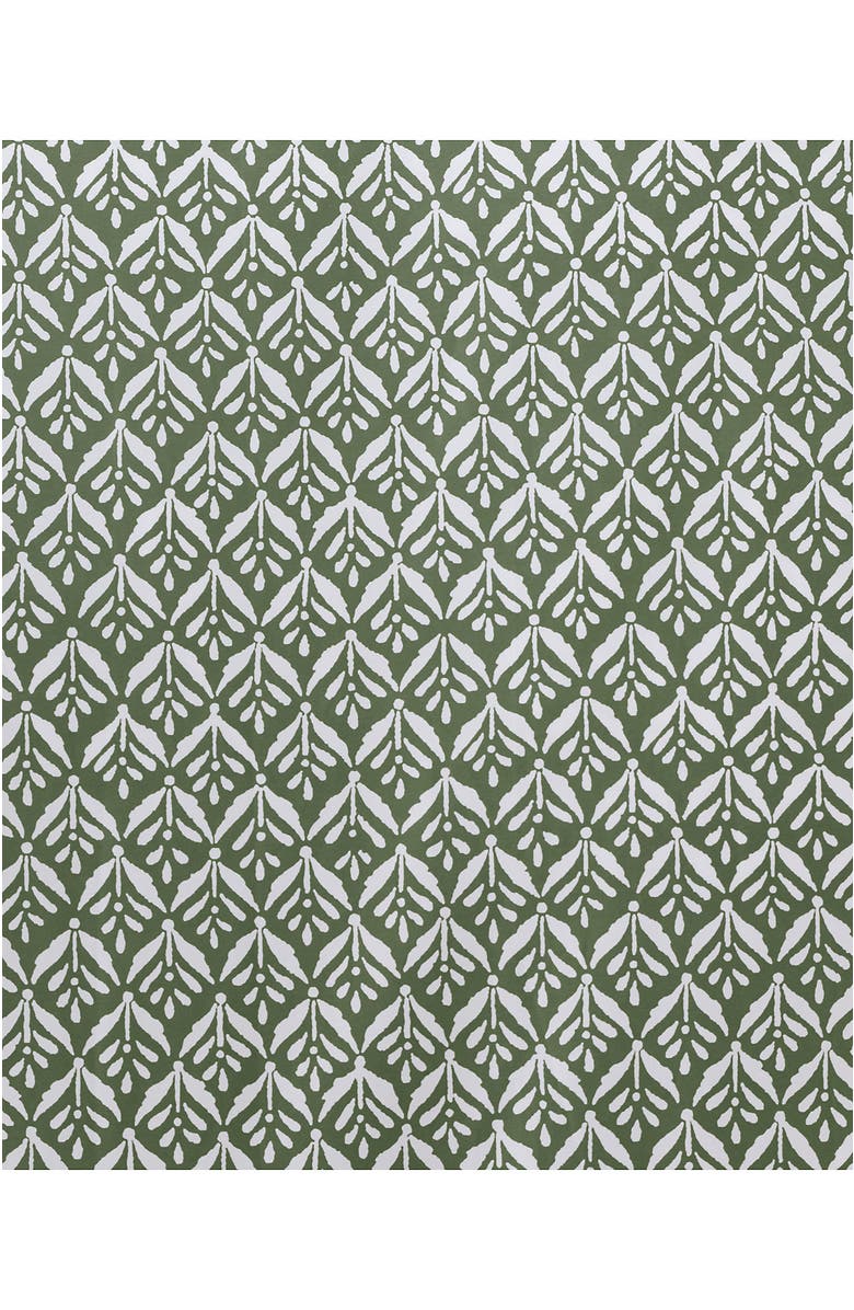 Lands' End 400 Thread Count Premium Supima Cotton No Iron Sateen Duvet Bed Cover, Alternate, color, Stone Green Wood Block Floral