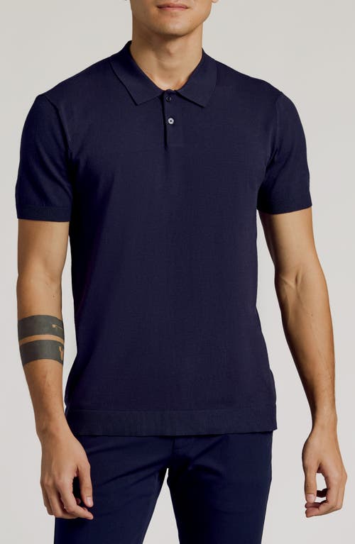True Classic Viscose Blend Polo In Blue