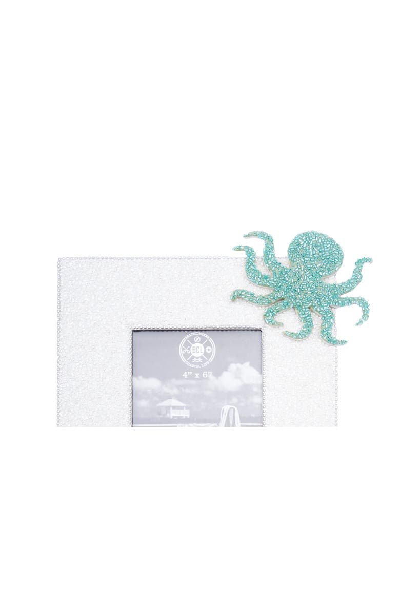 Beachcombers Octopus Photo Frame 9.5 X 7.5 X 0.5 Inches., Alternate, color, White