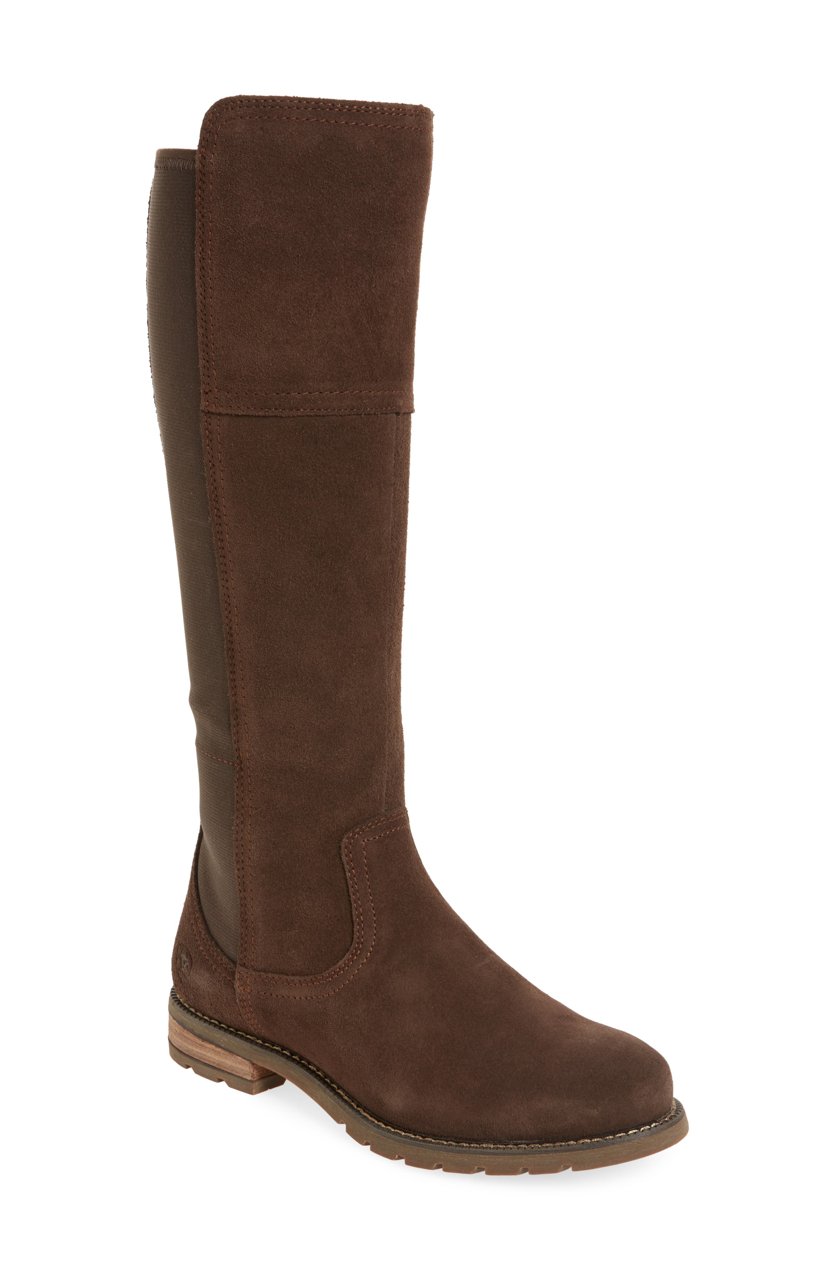 Sutton Waterproof Tall Boot, Main, color, CHOCOLATE LEATHER