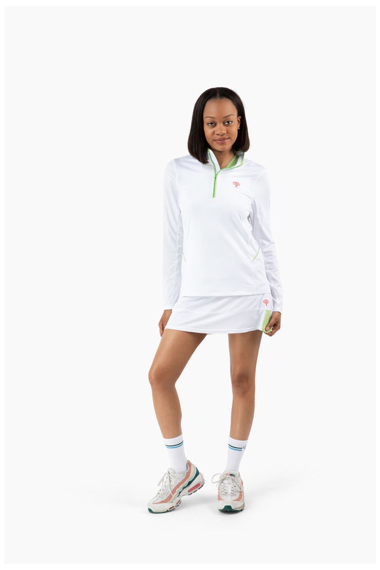 Women's Tracy 1/4 Zip Jacket Gingham, Alternate, color, Green