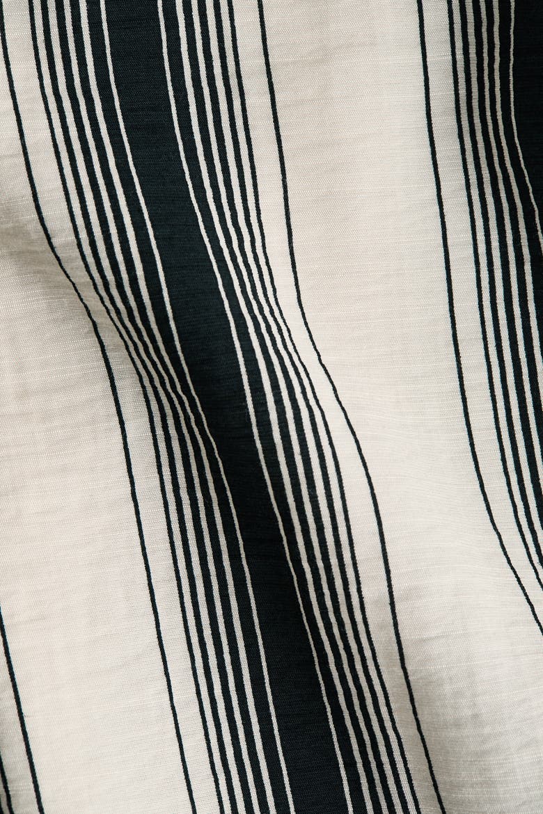 Tie-belt Shirt Dress, Alternate, color, Cream/black striped
