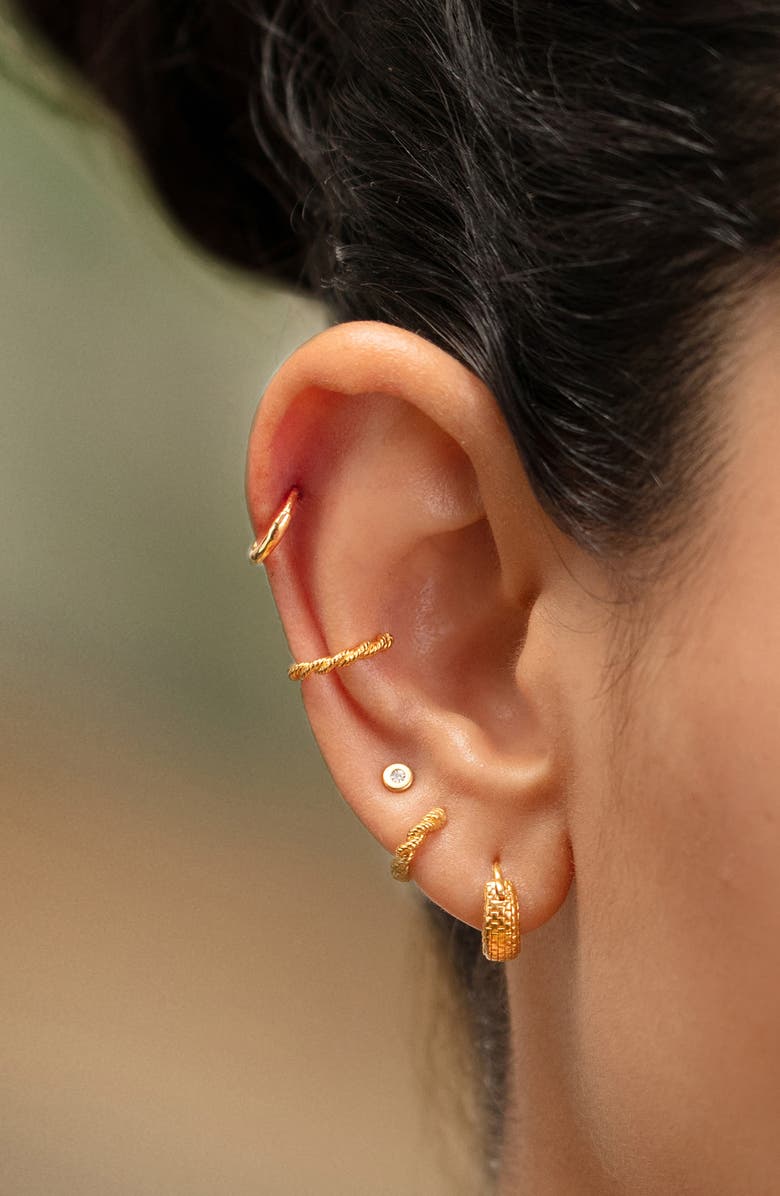 Monica Vinader Ziggy Huggie Hoop Earring, Alternate, color, 