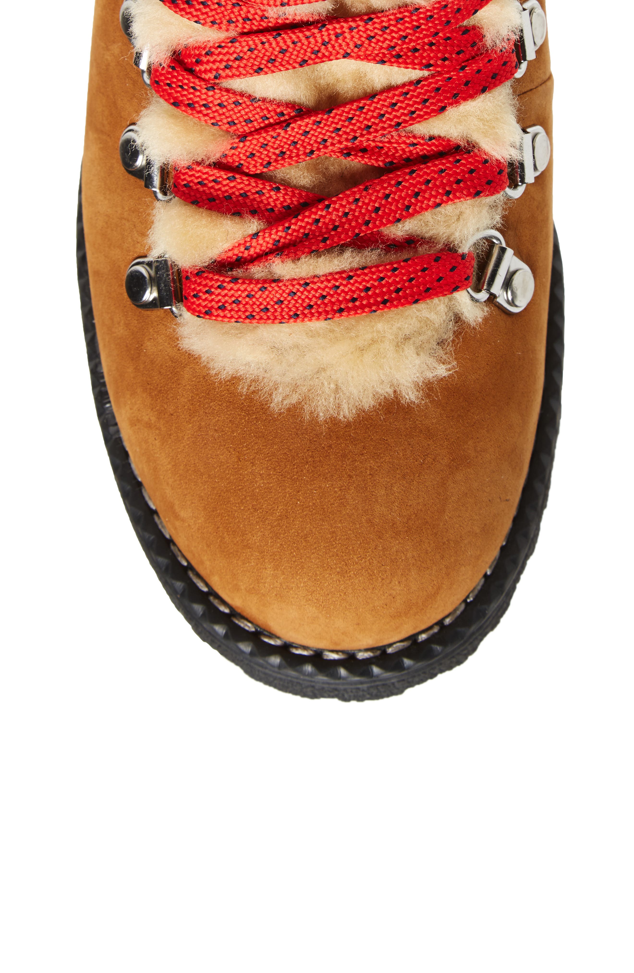 J.Crew Nordic Genuine Shearling Cuff Winter Boot, Alternate, color, Glazed Pecan Leather
