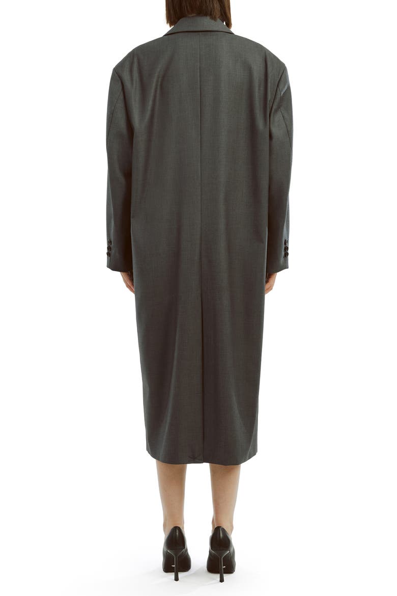 Maika Longline Coat, Alternate, color, DARK GREY