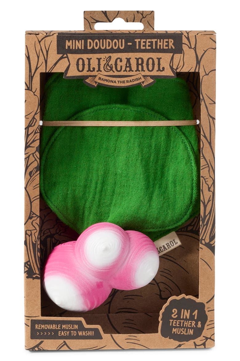 Ramona the Radish Teether, Alternate, color, NO COLOR