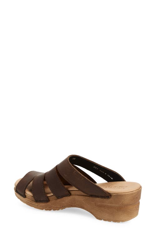 Sanita Monika Platform Slide Sandal In Brown