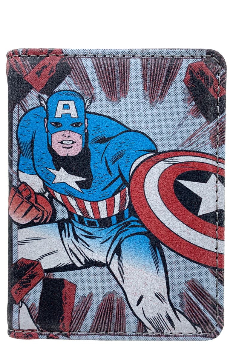 Marvel Captain America Breakthrough Magnetic Wallet, Main, color, 