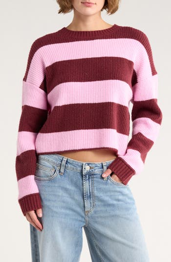 Abound Cozy Crew Pullover Sweater In Multi