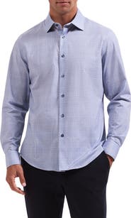 Bugatchi James OoohCotton® Geo Print Button-Up Shirt