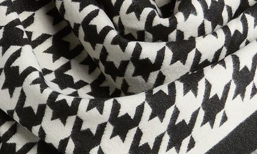 Save The Ocean Houndstooth Print Scarf In Black