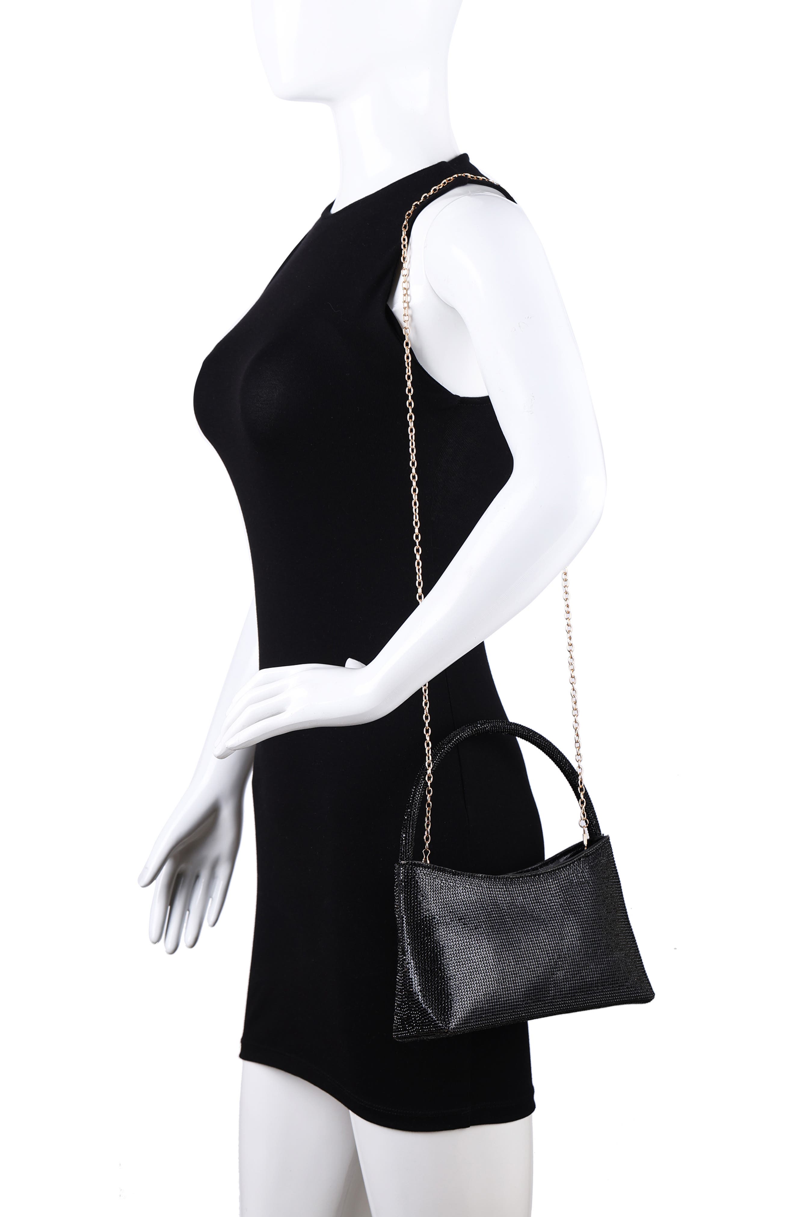 LADY COUTURE Dressy Rhinestone Top Handle Bag, Alternate, color, 