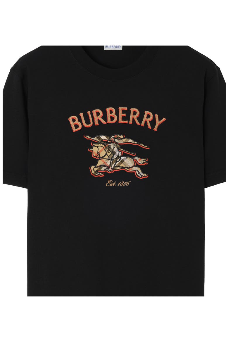 Ryan Embroidered Check EKD Appliqué T-Shirt, Alternate, color, BLACK