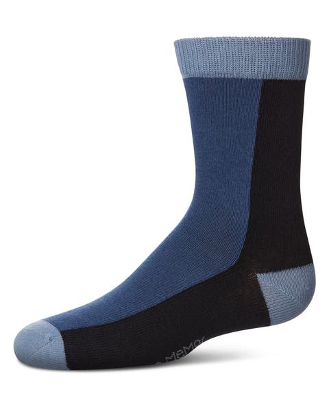 Color-Block Fine-Gauge Crew Sock (Big Kid)