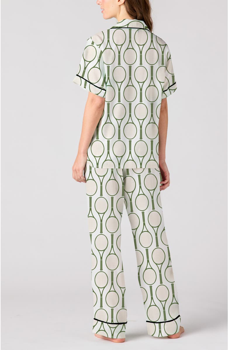 Katie Kime Tennis Time Pants Set, Alternate, color, Green