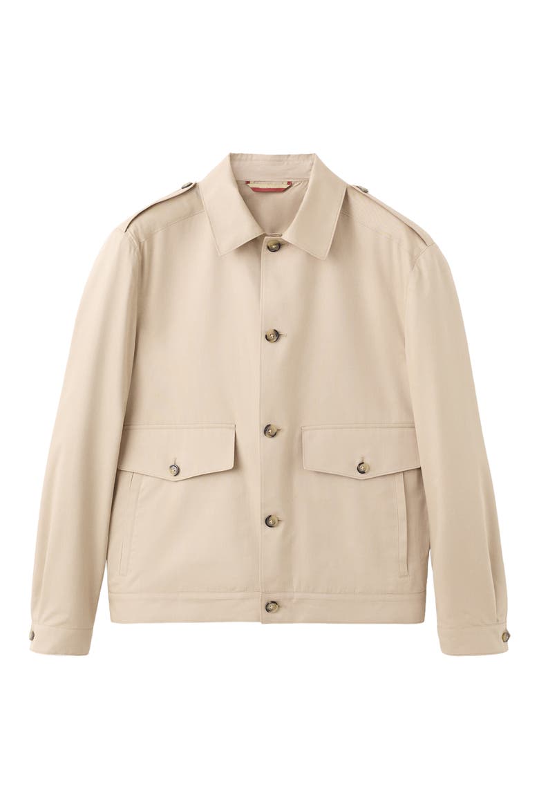 Cotton & Silk Jacket, Alternate, color, BEIGE