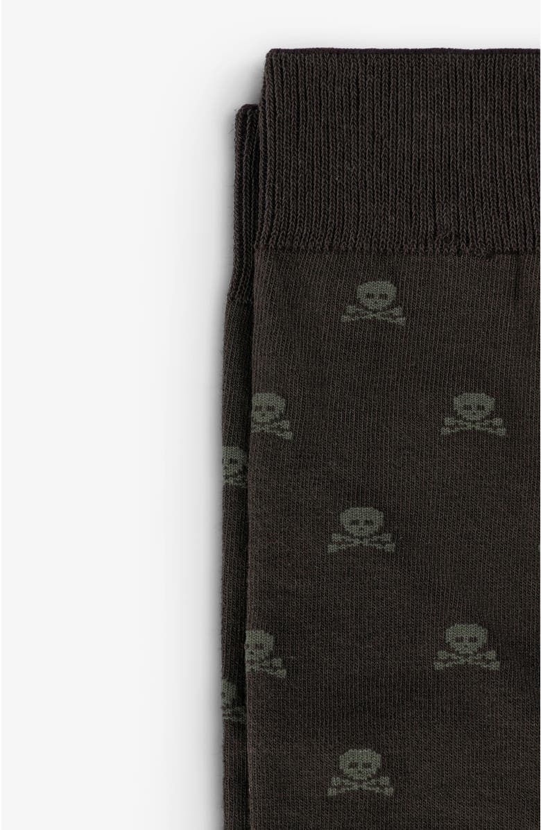 Scalpers Skull L Socks, Alternate, color, Brown