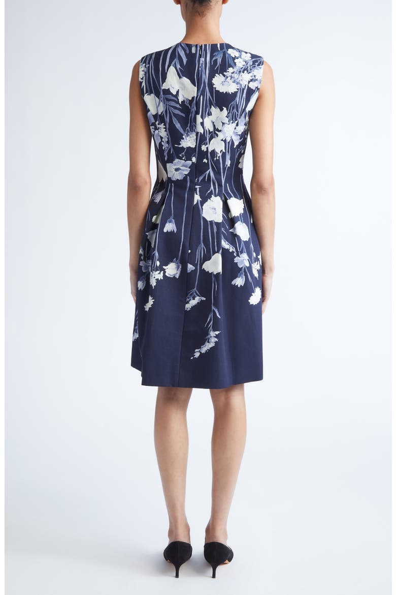 Betsy Floral Faille Fit & Flare Dress, Alternate, color, NAVY MULTI