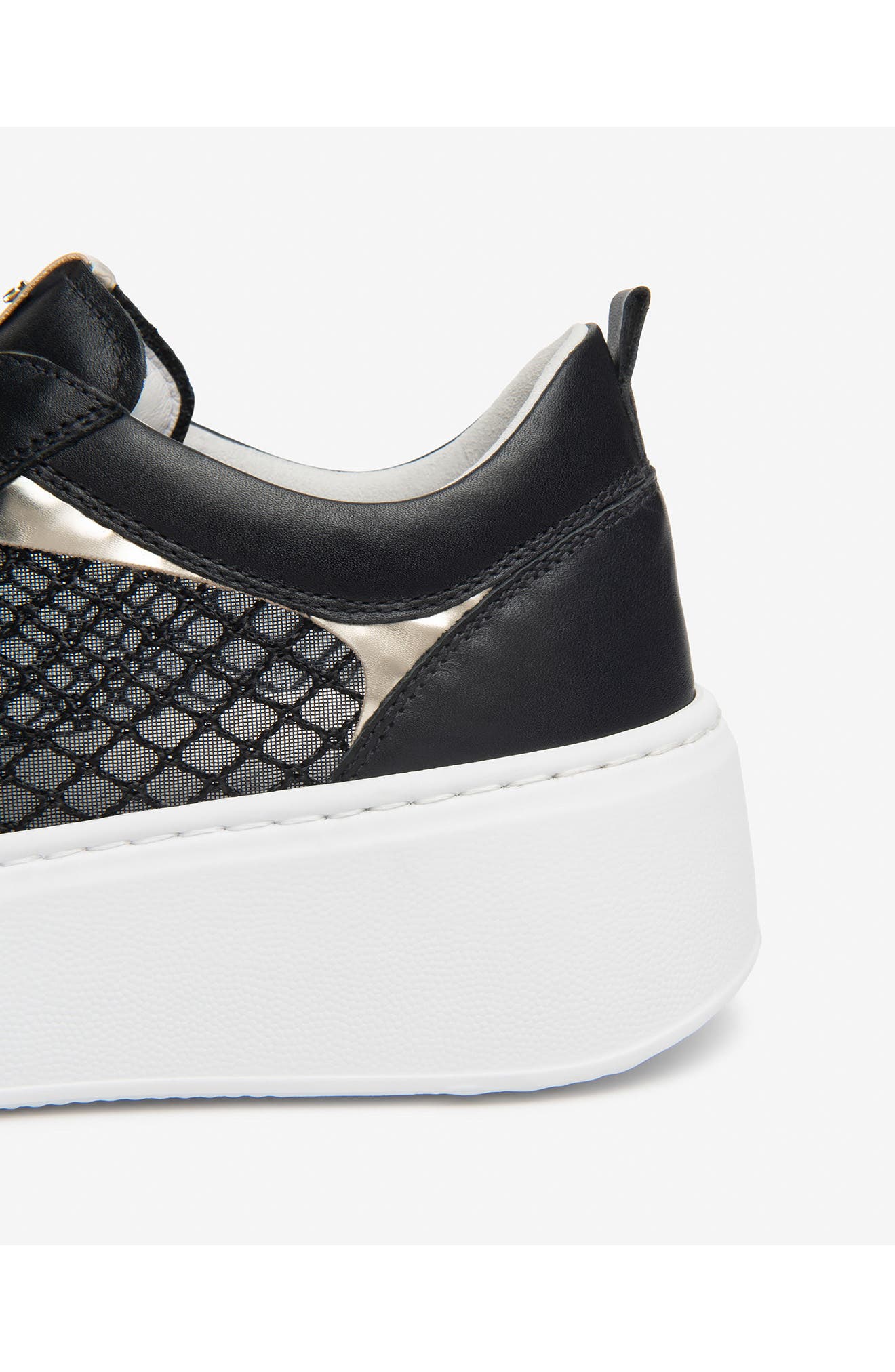 NeroGiardini Mesh Platform Sneaker, Alternate, color, Black