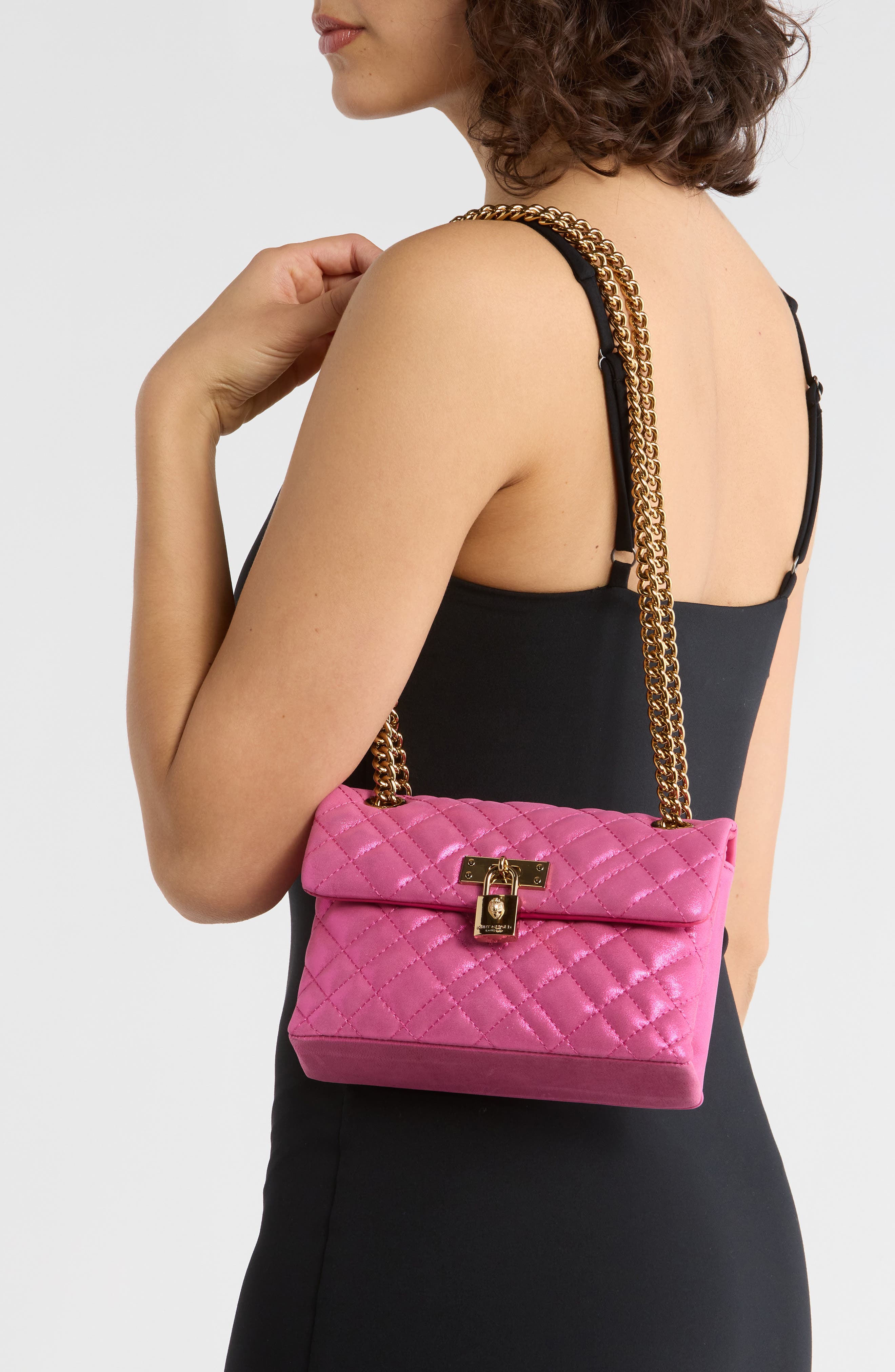 Kurt Geiger London Mini Brixton Bag, Alternate, color, Fuchsia-Suede