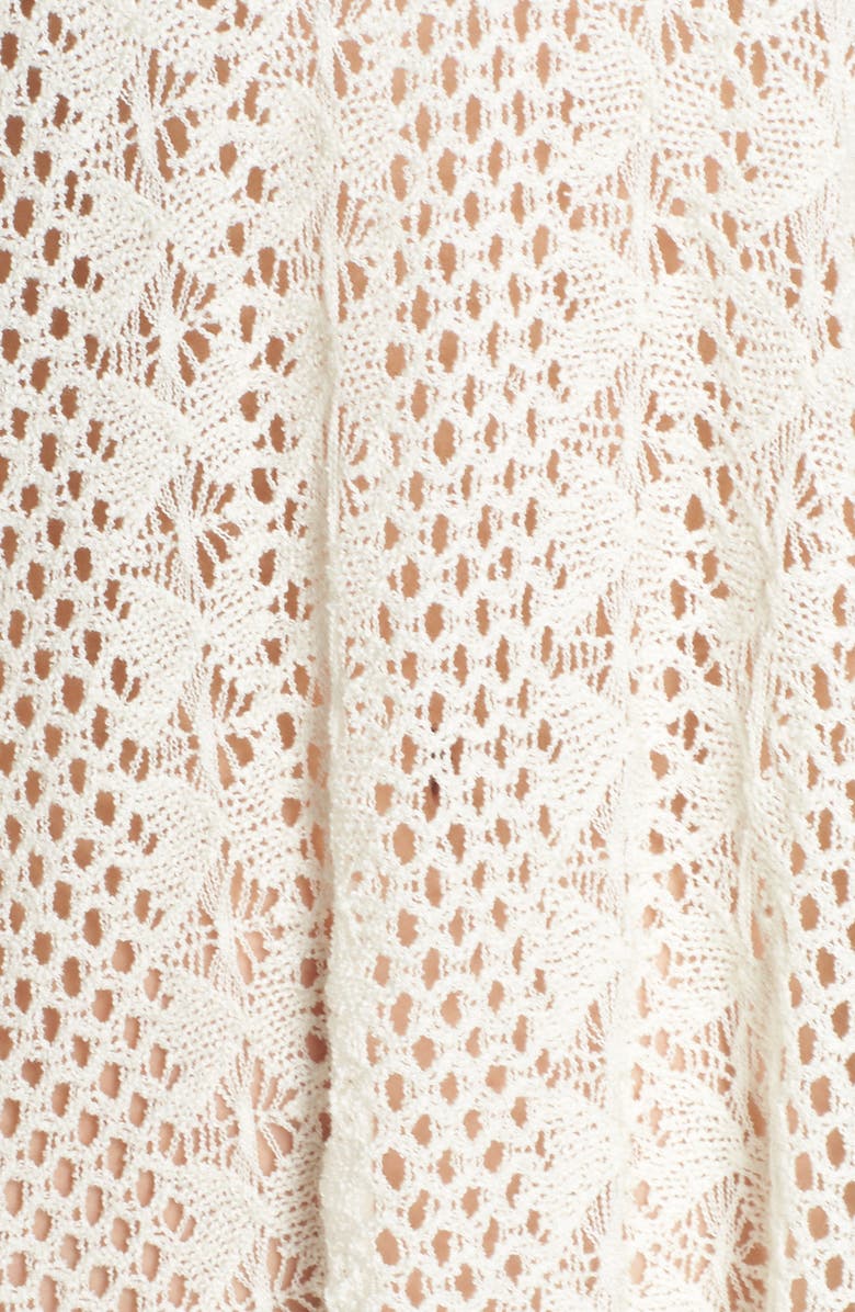 Echo Pointelle Cover-Up Caftan, Alternate, color, White