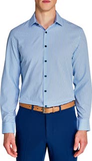 W.R.K Slim Fit Grid Performance Dress Shirt