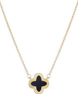 Adornia Fluted Edge Clover Pendant Necklace